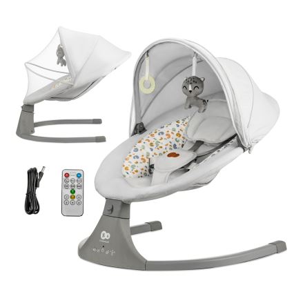 KINDERKRAFT - Babywip met melodie 2in1 LUMI lichtgrijs