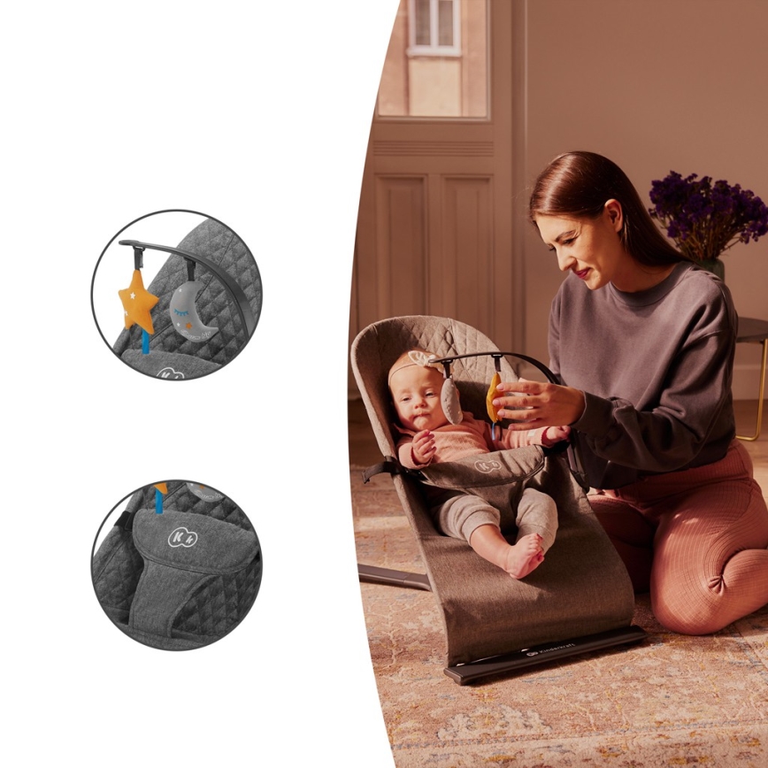 KINDERKRAFT - Babywipstoel MIMI grijs