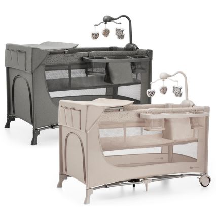 KINDERKRAFT - Berceau de voyage JOY 2 avec accessoires beige