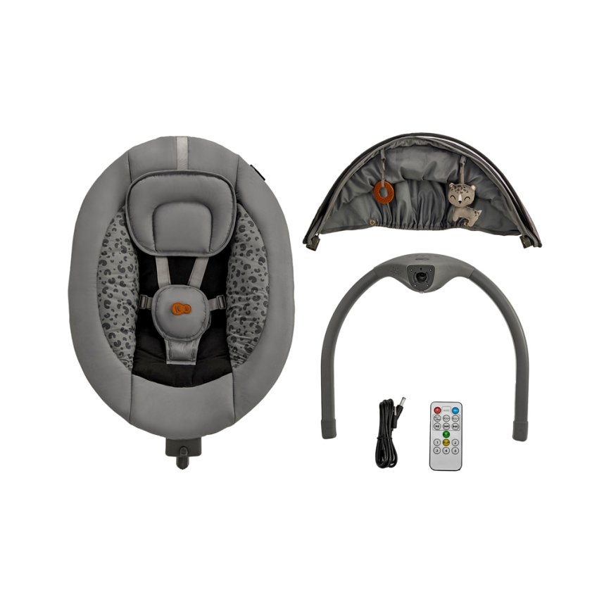 KINDERKRAFT - Berceuse avec mélodie 2en1 LUMI 4xAAA gris foncé