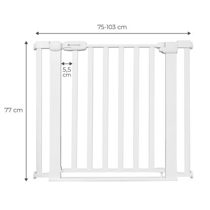KINDERKRAFT - Beveiligingsbarrière LOCK&GO 75-103 cm wit