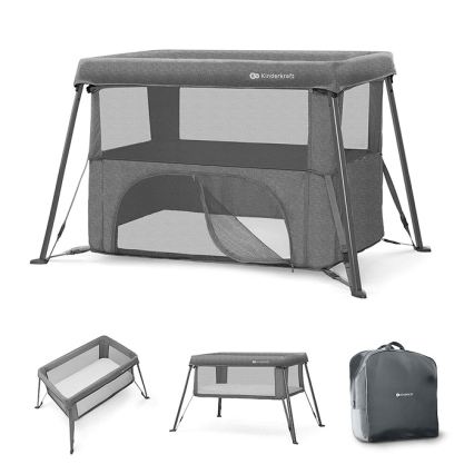 KINDERKRAFT - CAMI 3-in-1 reisbedje, grijs