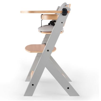 KINDERKRAFT - Chaise de repas pour bébé avec revêtement ENOCK grise