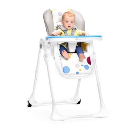 KINDERKRAFT - Chaise de repas pour bébé YUMMY grise