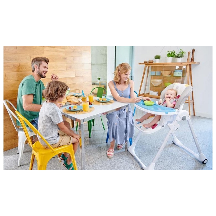 KINDERKRAFT - Chaise de repas pour bébé YUMMY grise