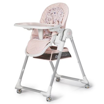 KINDERKRAFT - Chaise de repas pour enfants 2en1 LASTREE rose/blanc