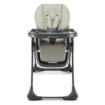 KINDERKRAFT - Chaise haute 2 en 1 pour enfant TUMMIE, grise