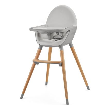 KINDERKRAFT - Chaise haute enfant 2v1 FINI2 hêtre/gris