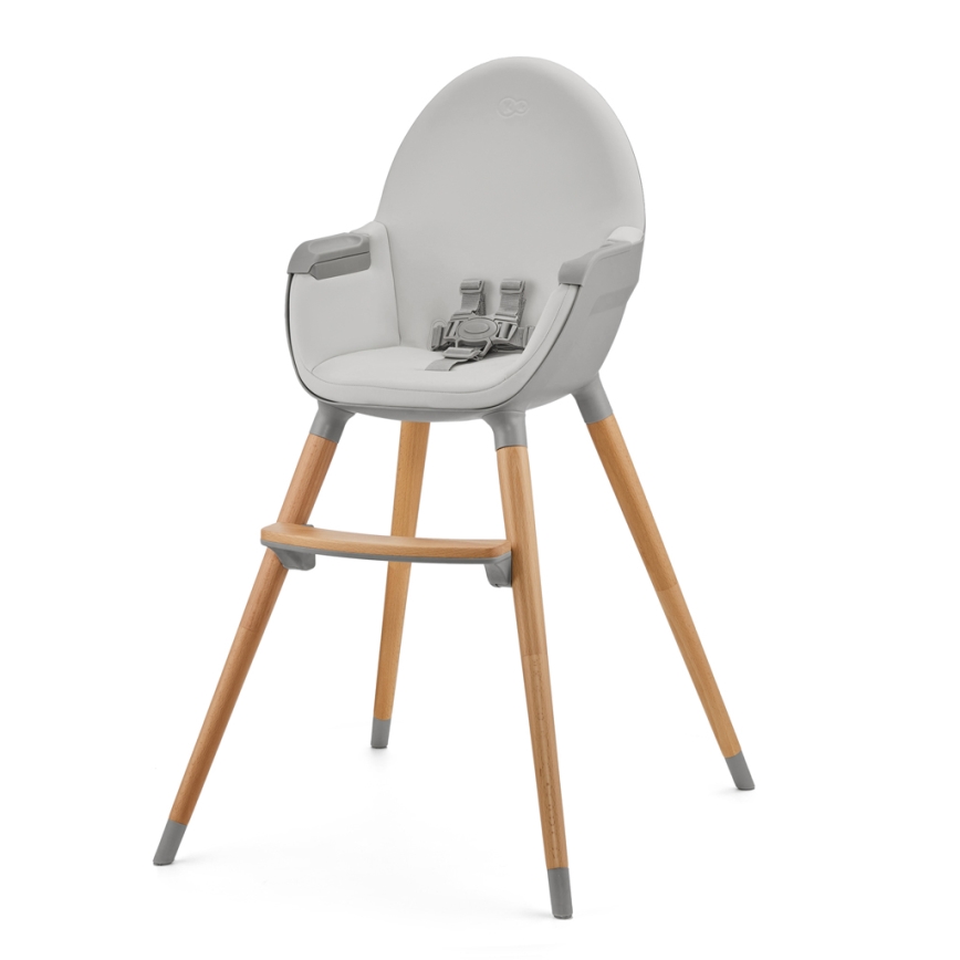 KINDERKRAFT - Chaise haute enfant 2v1 FINI2 hêtre/gris