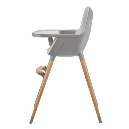 KINDERKRAFT - Chaise haute enfant 2v1 FINI2 hêtre/gris