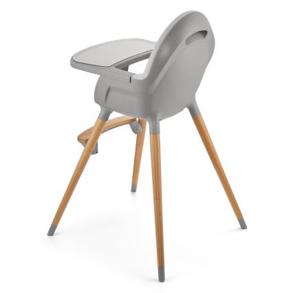 KINDERKRAFT - Chaise haute enfant 2v1 FINI2 hêtre/gris