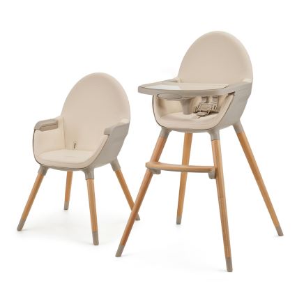 KINDERKRAFT - Chaise haute enfant FINI2 hêtre/beige