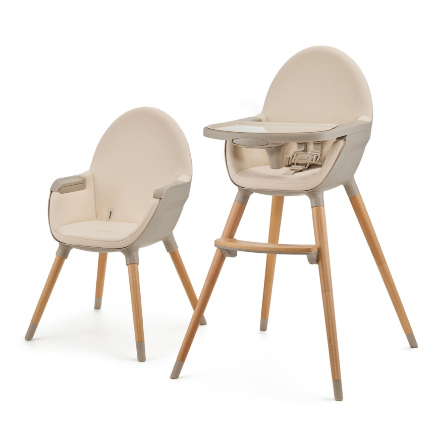 KINDERKRAFT - Chaise haute enfant FINI2 hêtre/beige