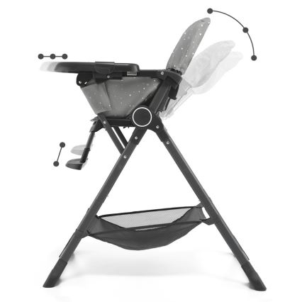 KINDERKRAFT - Chaise haute enfant FOLDEE gris