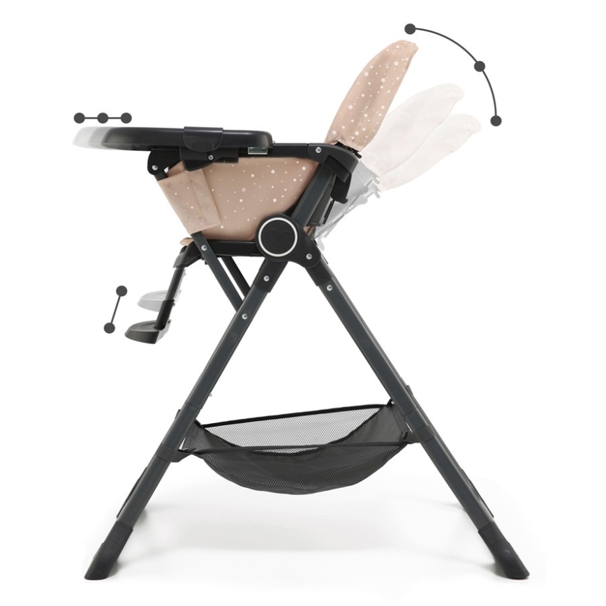 KINDERKRAFT - Chaise haute enfant FOLDEE rose