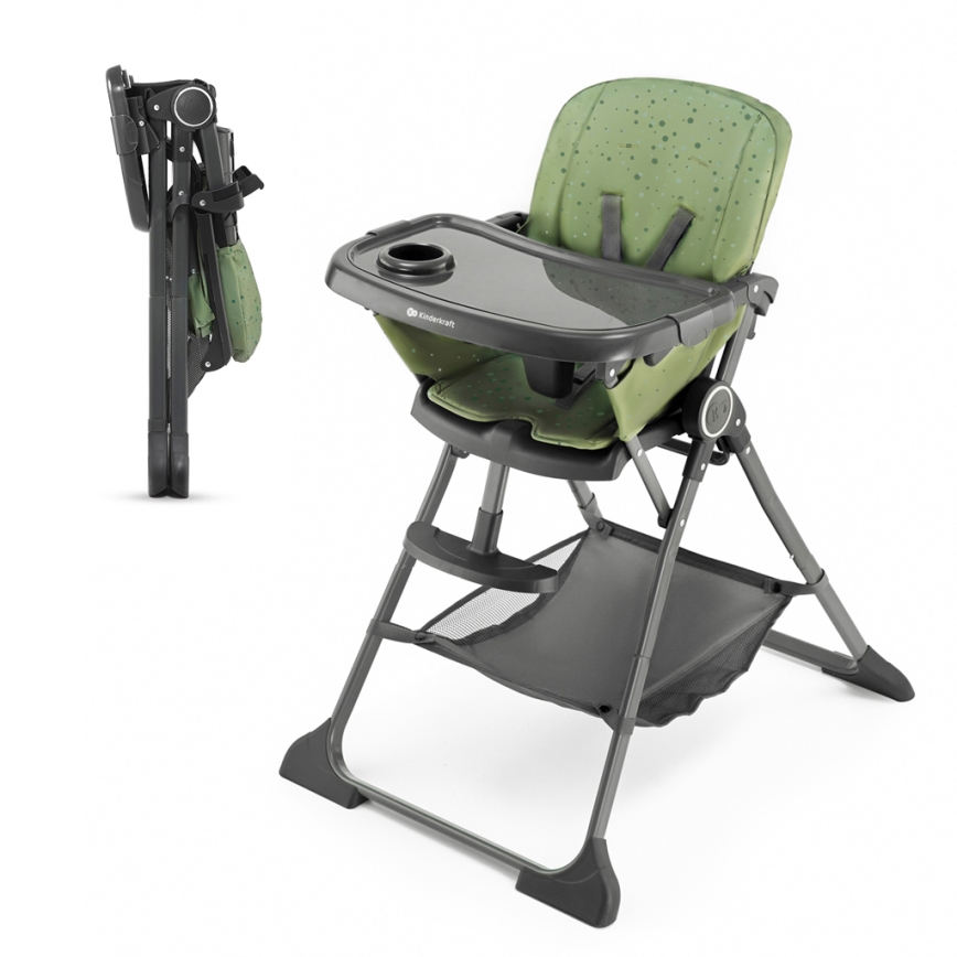 KINDERKRAFT - Chaise haute enfant FOLDEE vert