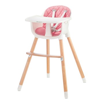 KINDERKRAFT - Chaise haute enfant SIENNA hêtre/rose