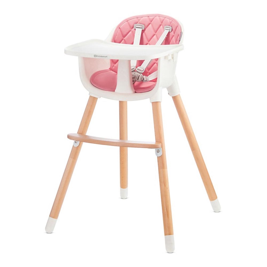 KINDERKRAFT - Chaise haute enfant SIENNA hêtre/rose