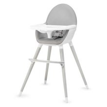 KINDERKRAFT - Chaise haute pour repas enfant FINI gris/blanc