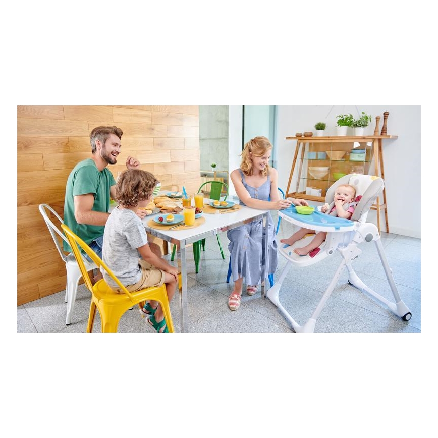 KINDERKRAFT - Chaise haute pour repas enfant YUMMY rose/blanc