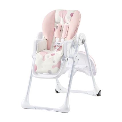 KINDERKRAFT - Chaise haute pour repas enfant YUMMY rose/blanc