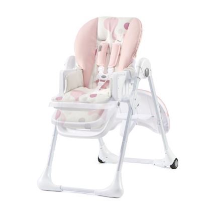 KINDERKRAFT - Chaise haute pour repas enfant YUMMY rose/blanc