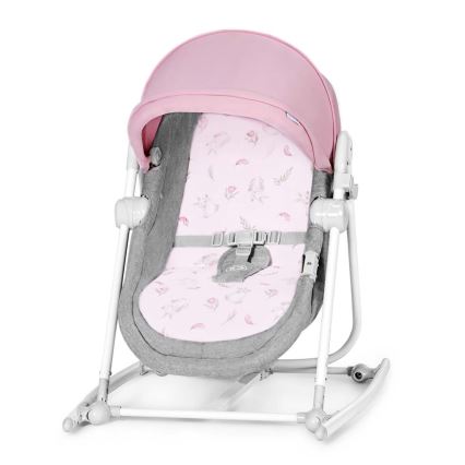 KINDERKRAFT - Chaise longue pour bébé 5in1 NOLA rose/gris