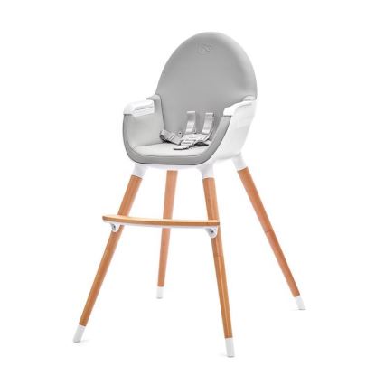 KINDERKRAFT - Chaise repas bébé FINI grise / blanche