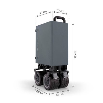 KINDERKRAFT - Chariot de transport pliable WAGON ROLLSTER, gris