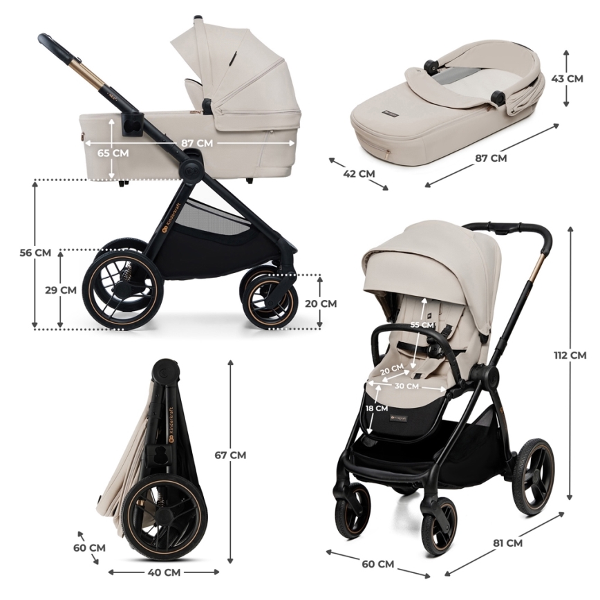 KINDERKRAFT - Combinatiekinderwagen 2in1 NEA 2 beige