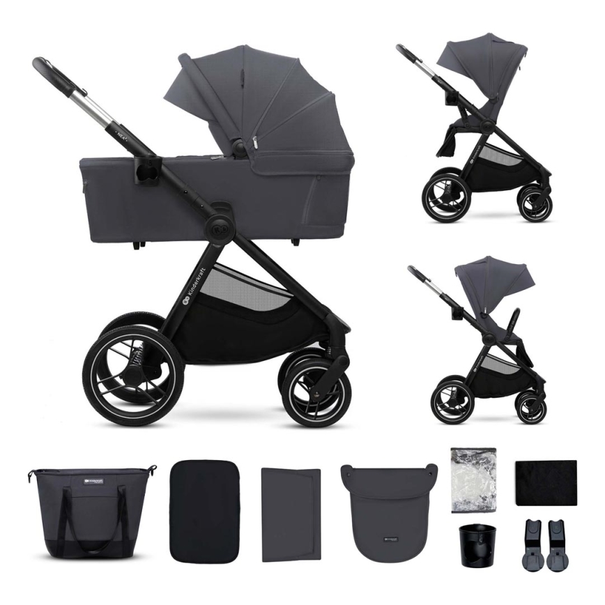 KINDERKRAFT - Combinatiekinderwagen 2in1 NEA 2 Donkergrijs