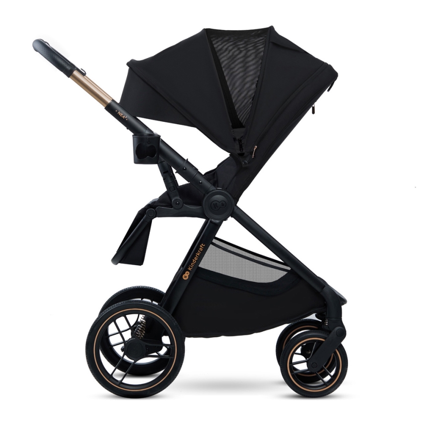 KINDERKRAFT - Combinatiekinderwagen 2in1 NEA 2 Midnight zwart