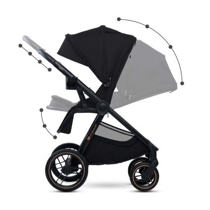 KINDERKRAFT - Combinatiekinderwagen 2in1 NEA 2 Midnight zwart