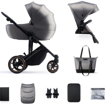KINDERKRAFT - Combinatiekinderwagen 2in1 PRIME 2 grijs