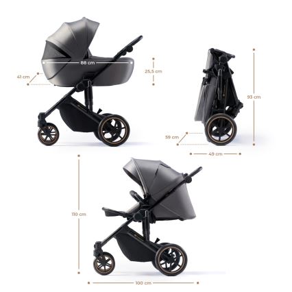 KINDERKRAFT - Combinatiekinderwagen 2in1 PRIME 2 grijs