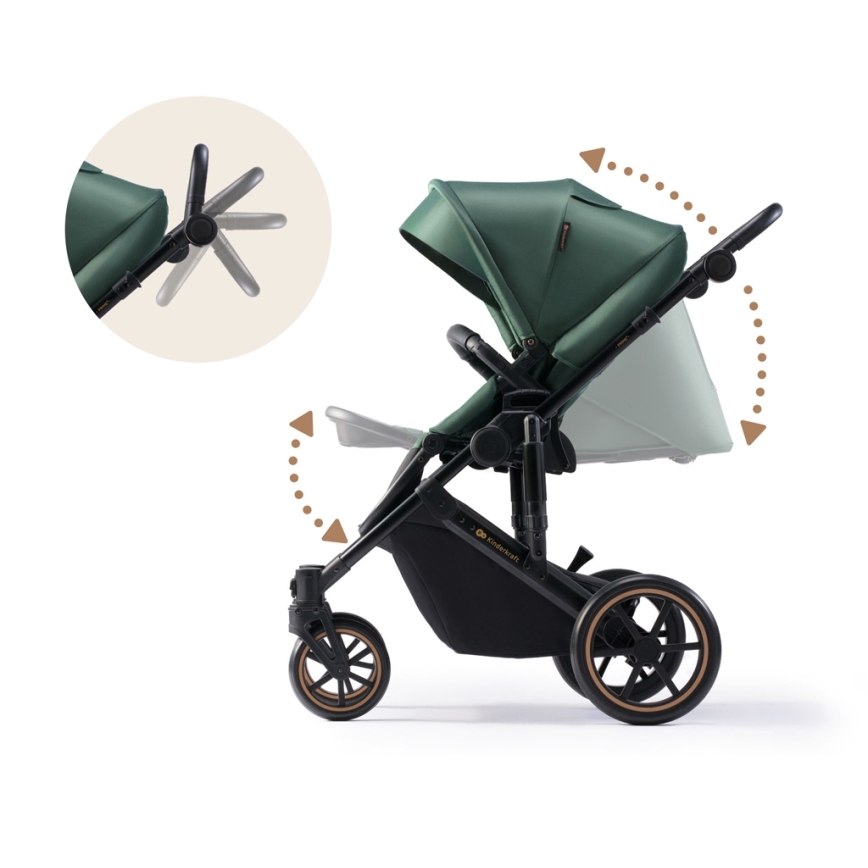 KINDERKRAFT - Combinatiekinderwagen 2in1 PRIME 2 groen
