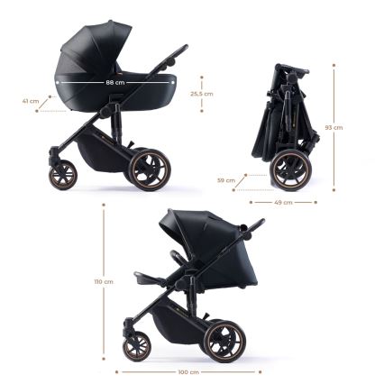 KINDERKRAFT - Combinatiekinderwagen 2in1 PRIME 2 zwart