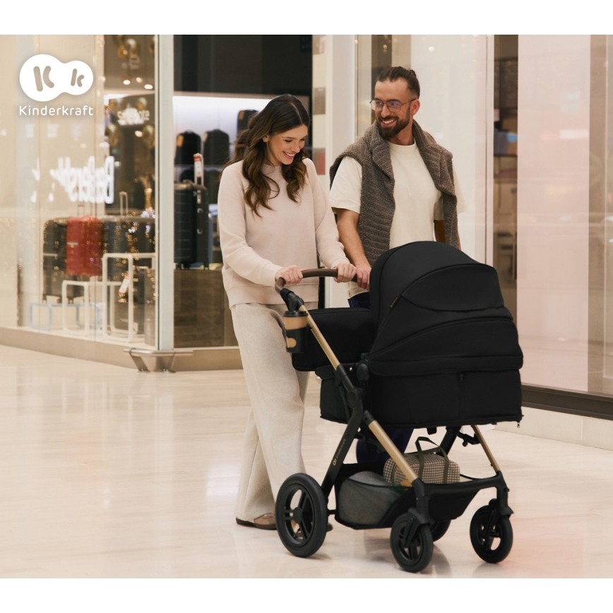 KINDERKRAFT - Combinatiekinderwagen 3-in-1 MOOV 2 XL Air Grey