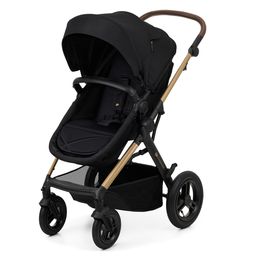 KINDERKRAFT - Combinatiekinderwagen 3in1 MOOV 2 AIR Pure zwart + autostoel MINK PRO
