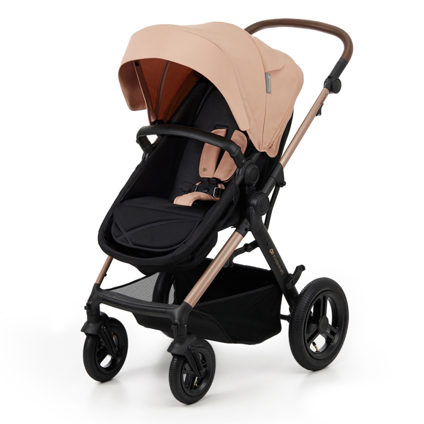 KINDERKRAFT - Combinatiekinderwagen 3in1 MOOV 2 AIR Sand beige + autostoel MINK PRO