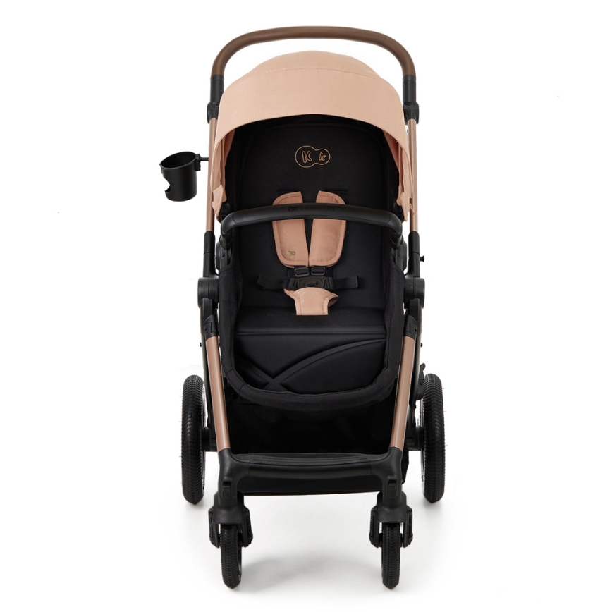KINDERKRAFT - Combinatiekinderwagen 3in1 MOOV 2 AIR Sand beige + autostoel MINK PRO