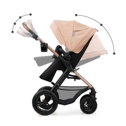 KINDERKRAFT - Combinatiekinderwagen 3in1 MOOV 2 AIR Sand beige + autostoel MINK PRO
