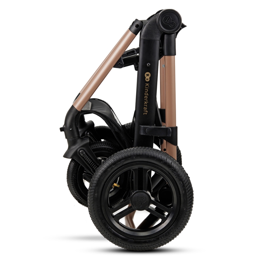KINDERKRAFT - Combinatiekinderwagen 3in1 MOOV 2 AIR Sand beige + autostoel MINK PRO
