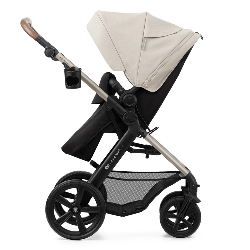KINDERKRAFT - Combinatiekinderwagen 3in1 MOOV 2 Moonlight grijs + autostoel MINK PRO