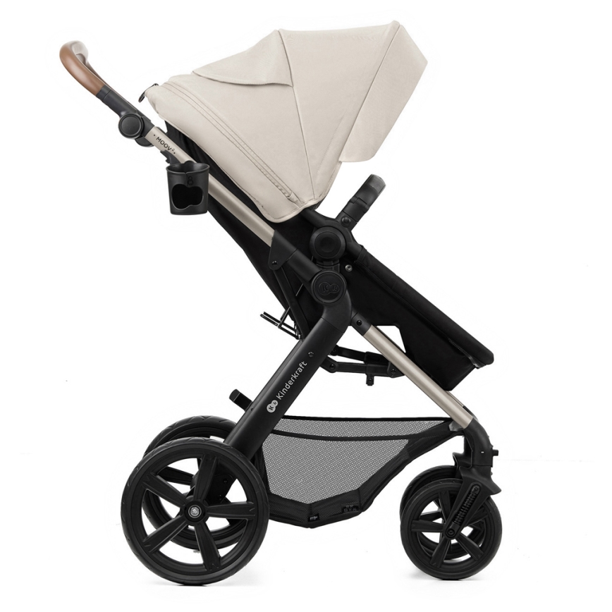 KINDERKRAFT - Combinatiekinderwagen 3in1 MOOV 2 Moonlight grijs + autostoel MINK PRO