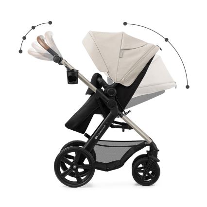 KINDERKRAFT - Combinatiekinderwagen 3in1 MOOV 2 Moonlight grijs + autostoel MINK PRO