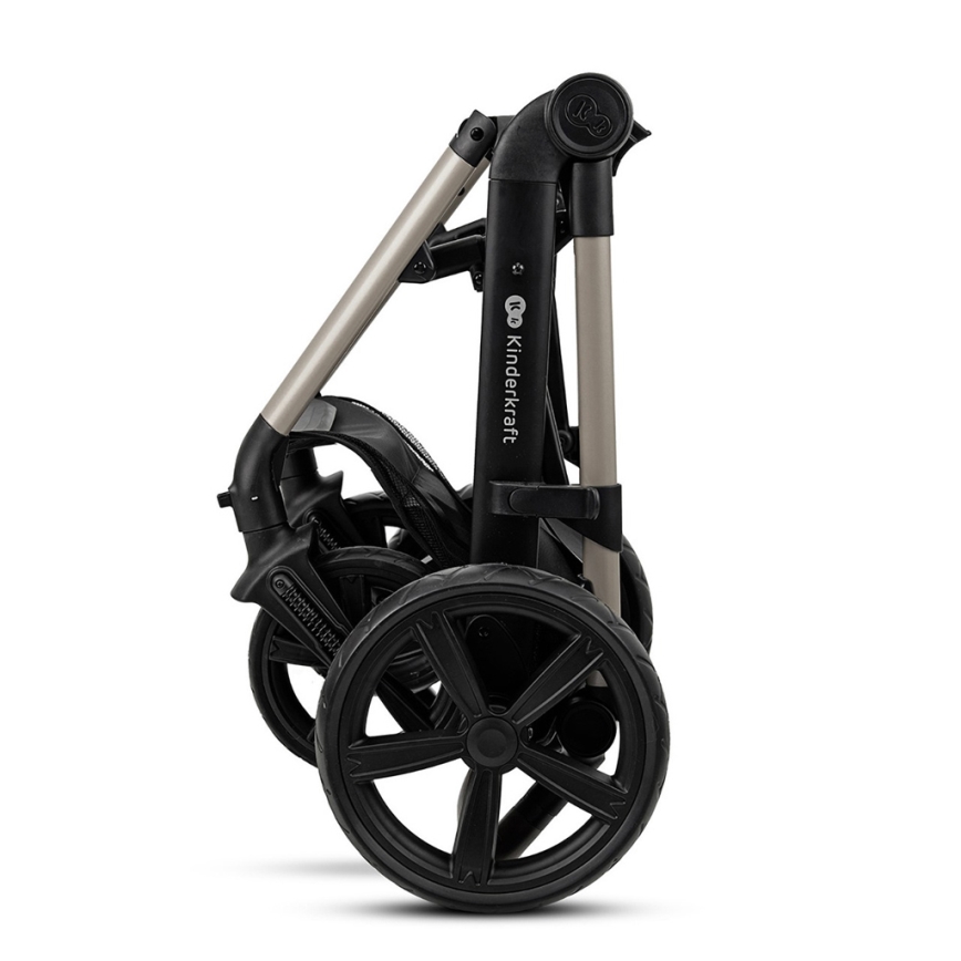 KINDERKRAFT - Combinatiekinderwagen 3in1 MOOV 2 Moonlight grijs + autostoel MINK PRO
