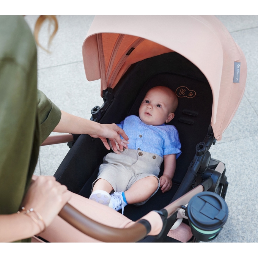 KINDERKRAFT - Combinatiekinderwagen 3in1 MOOV 2 Sand beige + autostoel MINK PRO