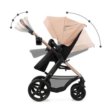 KINDERKRAFT - Combinatiekinderwagen 3in1 MOOV 2 Sand beige + autostoel MINK PRO