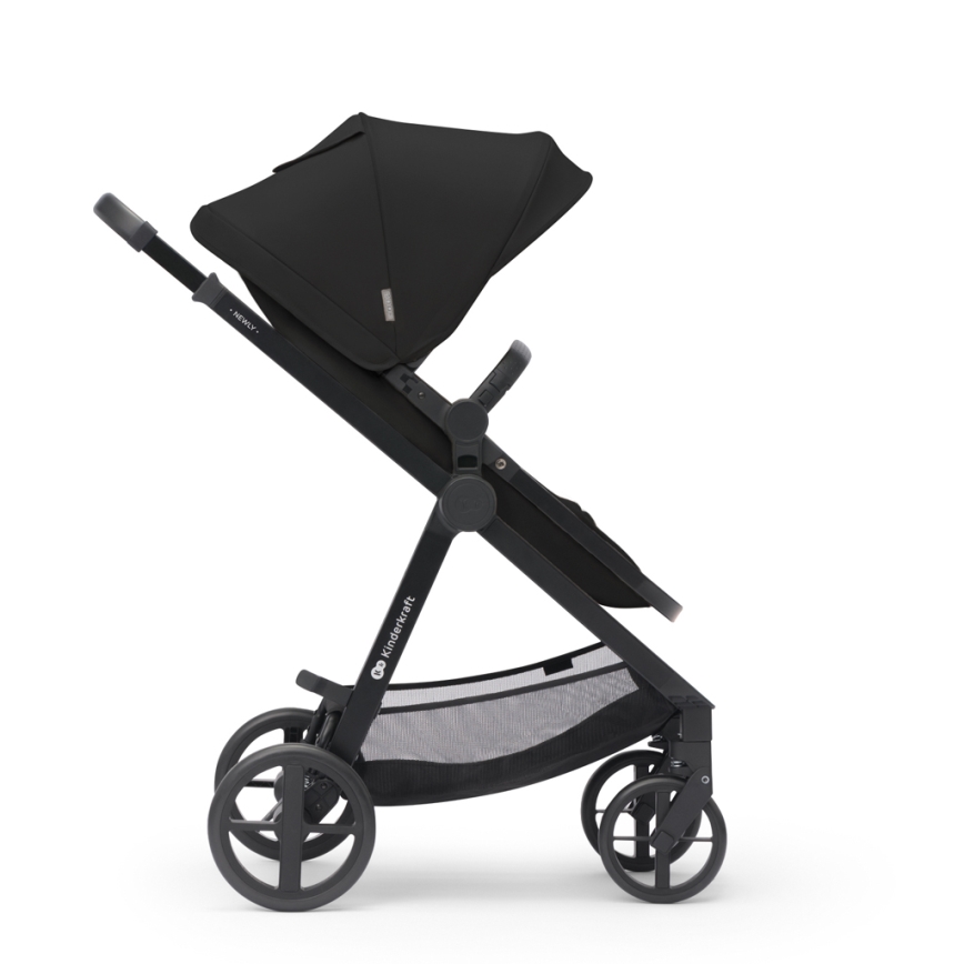 KINDERKRAFT - Combinatiekinderwagen 3in1 NEWLY Klassiek zwart  + autostoel MINK PRO